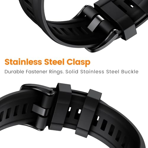 Bracelet rechange silicone 20mm sans irritation pour Garmin Fenix 7S - 4