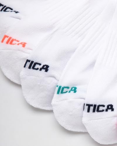 Image of Nautica Women's Quarter Cut Moisture Control Athletic Socks with Cushioned Comfort (12 Pack)