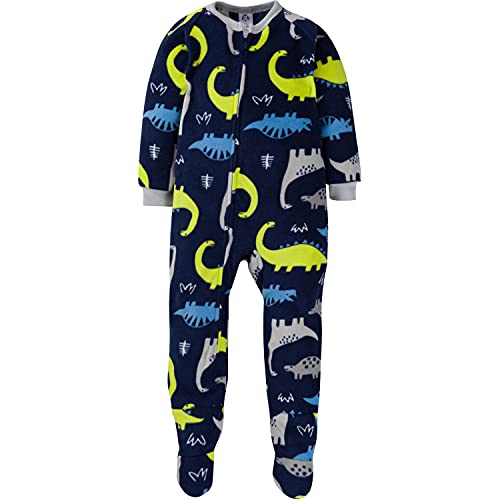 Image of Gerber Baby Boys 2-Pack Flame Resistant Fleece Footed Pajamas