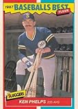 1987 Fleer Baseball's Best Sluggers vs Pitchers #30 Ken Phelps Seattle Mariners Official Baseball Card in Raw (NM or Better) Condition