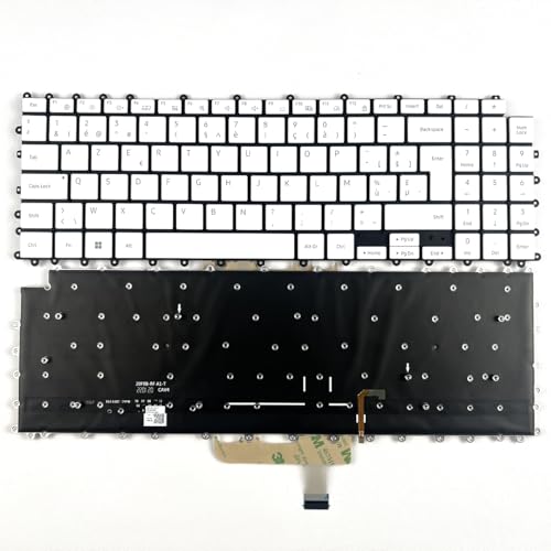 COMOLADO �z���C�g �o�b�N���C�g �m�[�g�p�\�R���L�[�{�[�h SAMSUNG 950XDB NP950XDB NT950XDB NP950XDC (�f���A���t�@���o�[�W����) BA5904683 (�x���M�[�o�b�N���C�g) �Ή�