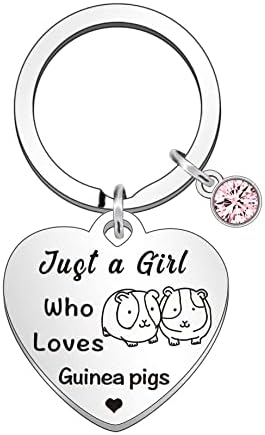 WTOPP Guinea Pig Lover Gift Who Loves Guinea Pigs Keyring Guinea Pig Jewelry Gifts Animal Lovers Gift Guinea Pig Keychain for Friends Girls Christmas Graduation Birthday Gift for Guinea Pig Lovers