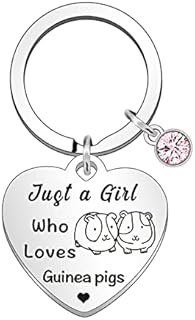 WTOPP Guinea Pig Lover Gift Who Loves Guinea Pigs Keyring Guinea Pig Jewelry Gifts Animal Lovers Gift Guinea Pig Keychain for Friends Girls Christmas Graduation Birthday Gift for Guinea Pig Lovers