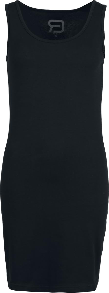 RED by EMP Damen schwarzes kurzes Kleid mit Rundhalsausschnitt