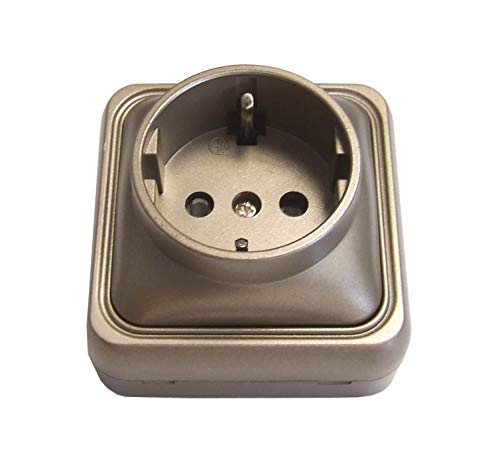 Bf bf-18 - Base enchufe 18 schuko superficie 16a bronce bolsa Cover