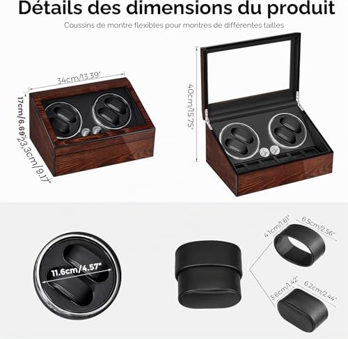 BEWISHOME Remontoir de Montre Automatique, Remontoir à Montres avec LED – vue 7