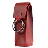 Londo OTTO305 OT-GeLetWineCarrier-uchwyt na butelkę wina z czarnej skóry (Red)