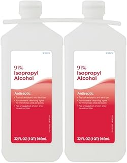 91% Isopropyl Alcohol Liquid Antiseptic, 32 fl oz, 2 Pack