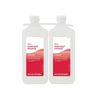 91% Isopropyl Alcohol Liquid Antiseptic, 32 fl oz, 2 Pack