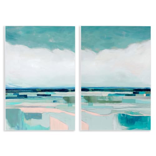Stupell Industries Abstract Green Cloud Modern Geometric Landscape, Design by Grace Popp