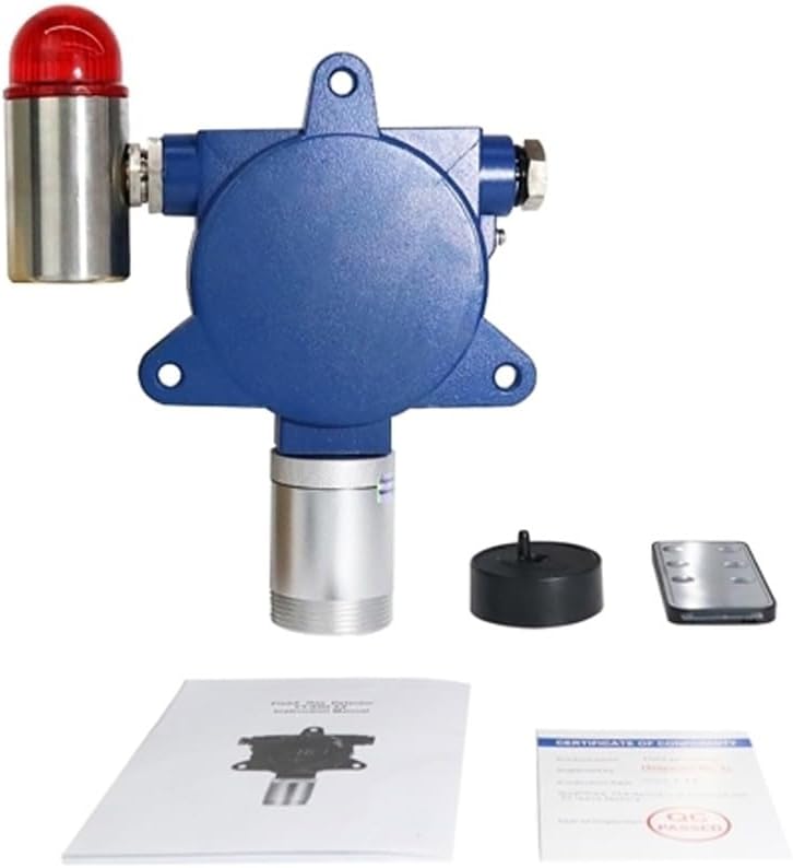 ATO Fixed Carbon Monoxide Gas Detector, 4-20mA Signal Output, CO Gas Leak Detector 0 to 100/500/1000 ppm, with Sound and Light Alarm (0-1000ppm, Relay Output:1NO+1NC)