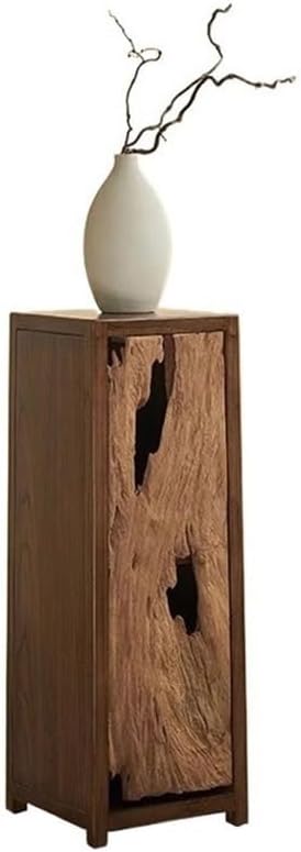 Plant Shelf, Chinese Antique Style Plant Display Base, Wood Bilayer Cabinet Household Decorative Rack