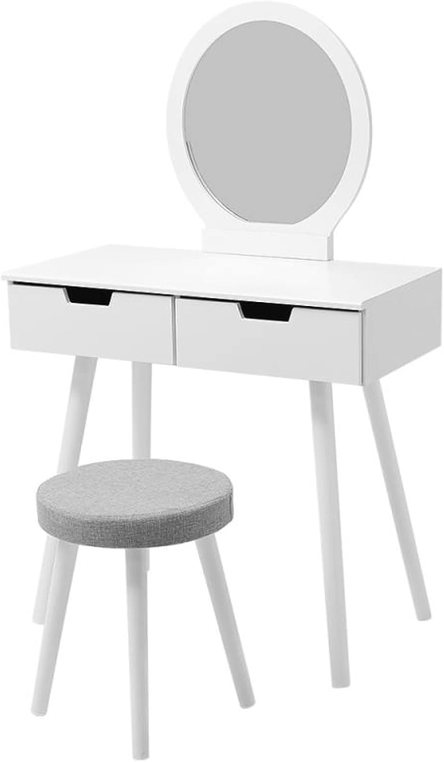 Vanity Benches Dressing Table Modern Style with Stool Bedroom Furniture Solid Structure Bedroom Household Dresser