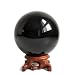 Produktbild Mina Heal Schwarze Obsidian-Kristallkugeln für Fengshui, Meditation, Kristallheilung, Weissagung, Heimdekoration, Schwarze magische Kristallkugel