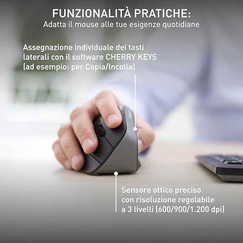 Cherry MW 4500 Mouse Rf Wireless Ottico 1200 Dpi Mano Destra - 6