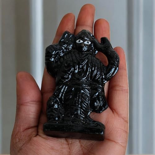 Estatua Iron Shani Dev 3 pulgadas para adoración espiritual miniatura 2