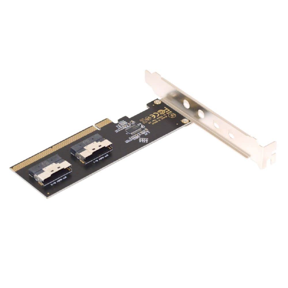 Cablecc Slimline Dual SFF-8654 8X 4 NVME to PCIE Express 3.0 4.0 Raid Card VROC Raid0 Hyper Adapter