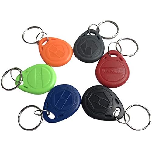 YARONGTECH 125khz key fob, access rfid tag em4100 chip for access control (pack of 10)