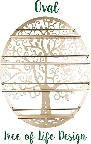 image for SoCal Buttercup Essential Oil Holder Organizer Shelf - Gold - Nail Pol