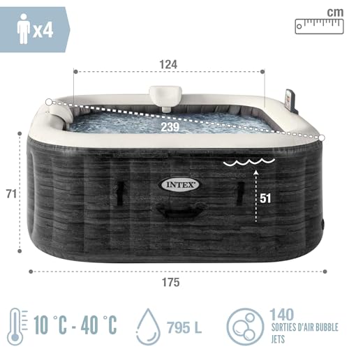Spa gonflable PureSpa carré Bulles 4 places / Intex - vue 7