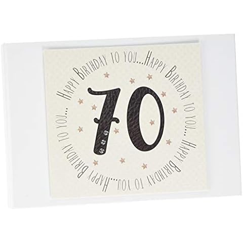 White Cotton Cards 70th Birthday Memories Photo Album (MTGA70T), of Cover