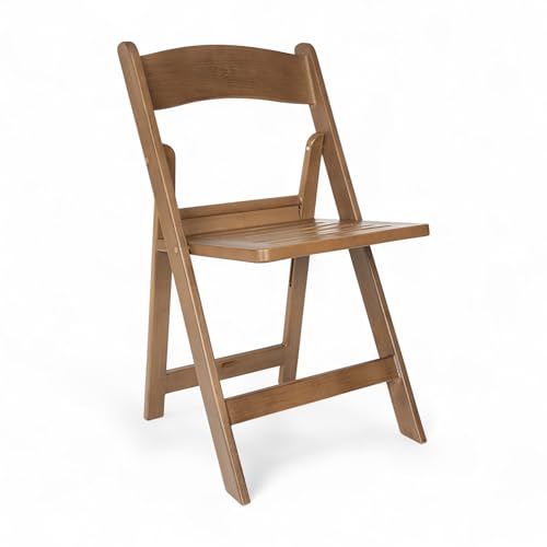 Flash Furniture Hercules Commercial Indoor/Outdoor Folding Event Chair, Wood Look, Weather-Resistant, Lightweight Design, Versatile Use, Chestnut by Flash Furniture - Used condition - US$54.10
