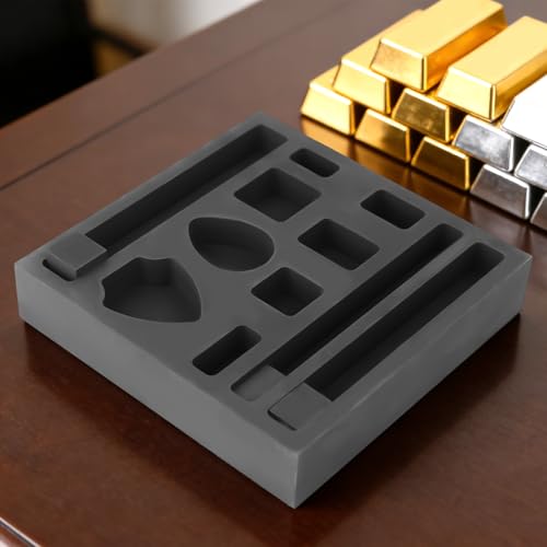11-in-1 Graphite Ingot Mold, 11 Holes Graphite Molds for Smelting High-Purity Casting Refining Metal Melting Gold Silver Copper Aluminum Brass
