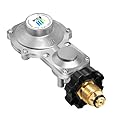 GasSaf 2 Stage Propane Regulator, POL and 3/8" Female NPT Connection for RV, Generator, Camp Stove, Gas Grill, Camper, Heater - CSA Certified