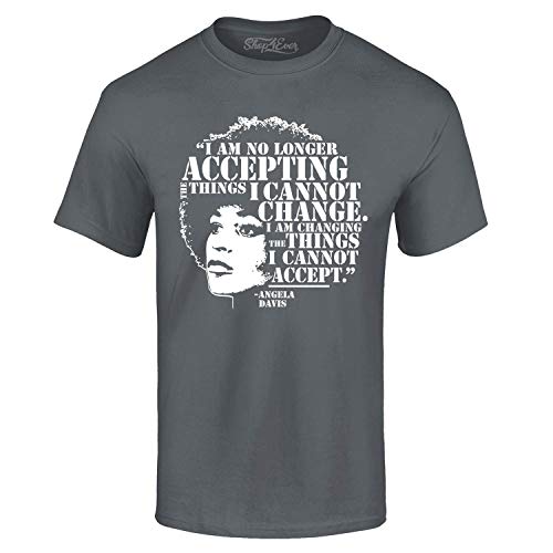 Angela Davis Inspirational Quote T-Shirt XL Charcoal