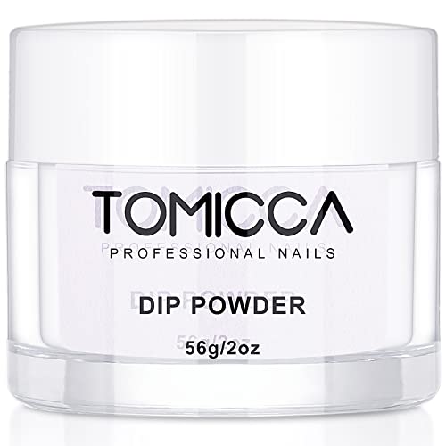 TOMICCA Clear Dip Powder - 2oz/56g Nail Dip Powder,Dipping Nail Powder for French Nail Art Natural Clear Color,Gifts for Women