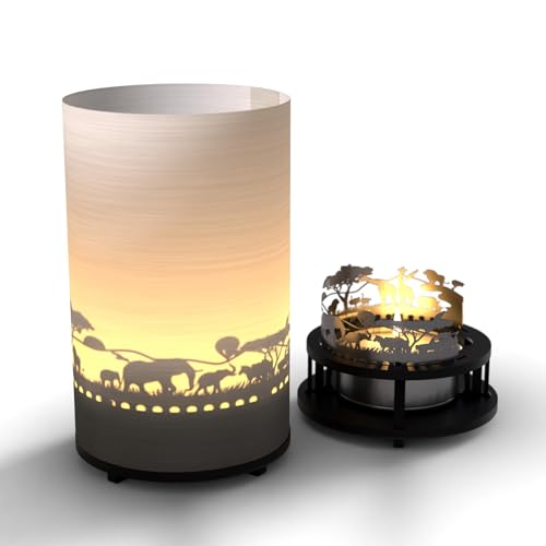 13gramm Safari Premium Gift Box Candle - Stunning Shadow Play Motifs for Home Decor - Perfect Wildlife Themed Gift for Nature Enthusiasts
