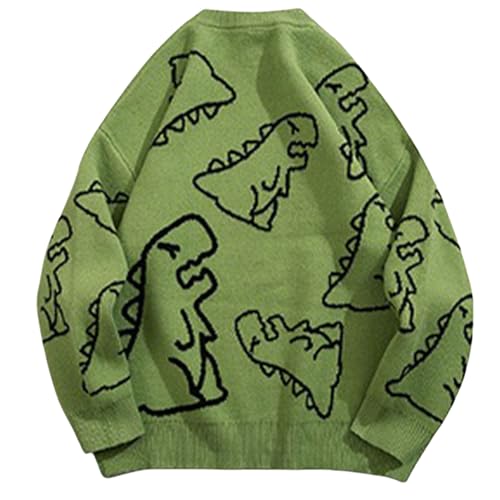 FCOOLYEET Y2K Sweater Men Oversized Graphic Sweater Pullover Aesthetic Crewneck Knitted Sweater Cool Sweaters2