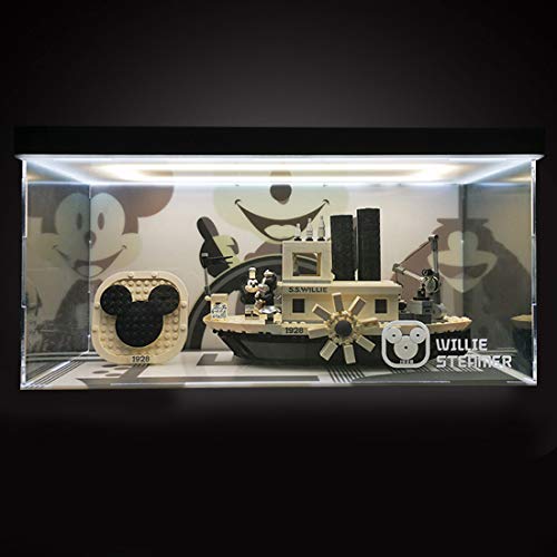 YxFlower Vitrine Acryl, Display Case für Kollektion – Lego Disney Steamboat Willie 21317 – Vitrine Acryl transparent… – Bild 3