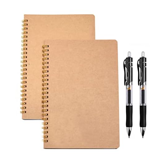 YYaaloa 2pcs Spiral Notebooks A5 6x8 Soft Cover Journals Planners 200 Pages Wirebound Memo Notepads Diary Notebook With black Pen For Work School Writing And Drawing (A5, Ruled)