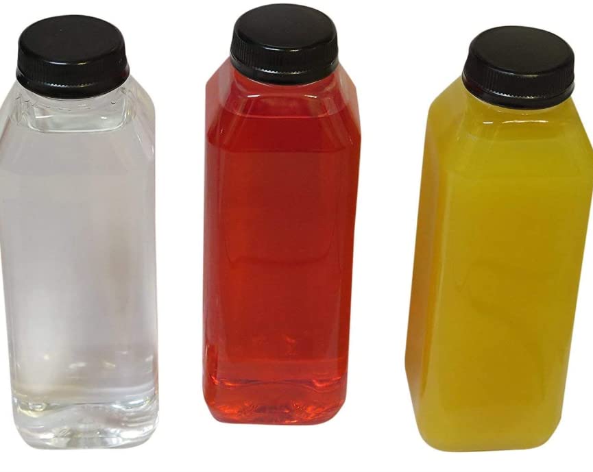 Buy Decony Empty Clear Plastic Juicing, Milk Bottles, smoothie bottles
