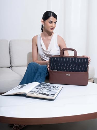 Image of ZOUK Arin Laptop Bag | Slim & Stylish Laptop Bag for Women Office Use | Fits 15.6+ Inch Laptop | Padded Compartment Fits up to 17 Inch Laptop | Water-Resistant | Lightweight