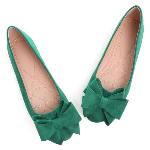 Image of Dear Time Women's Ballet Flats Dress Ballet Shoes Slip on for Office Work Comfortable Shoes
