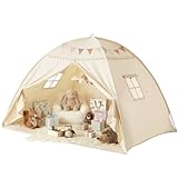 Bettzelt Zelt Kinderzimmer Kinderzelt : Boden Bett Kinder Höhle Zelt Indoor Playhouse-Portable & Foldable Doppelbett Etagenbett Vorhänge-Große Größe Mädchen & Jungen Haus Schlafzimmer Schlafen Zelte