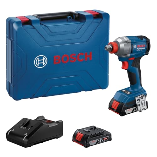 Bosch Professional 18V System Tournevis à percussion sans fil GDX 18V-285 (2x GBA 18V 2.0Ah incl.,...