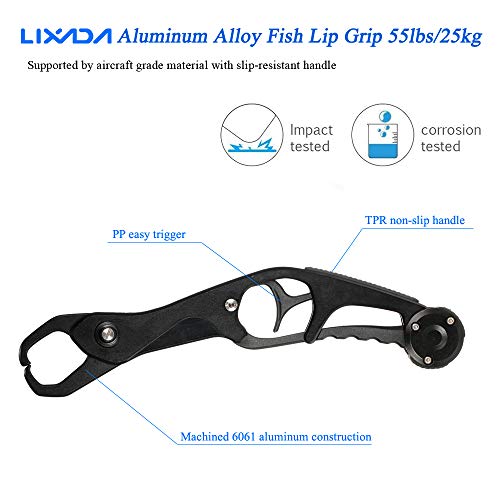 Garra de pesca, Andoer Alumínio Fish Lip Gripper Ferramenta Leve de Alumínio Fish Lip Clip Grampo Gr
