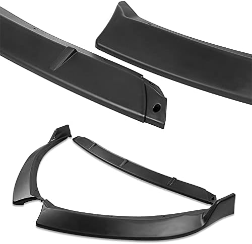 3PCS Front Bumper Lip Kit fit for compatible with 2014-2016 Toyota Corolla Base/L/LE, Sport-Style Splitter Trim Protection Spoiler, Air-Dam-Chin-Diffuser (Painted Black)