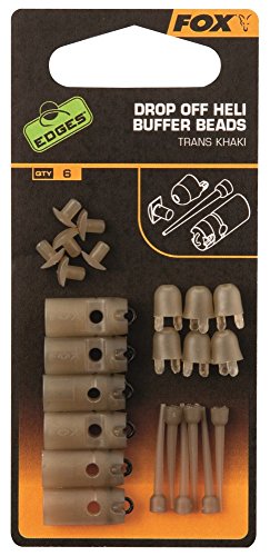 Fox Edges Drop-Off Heli Buffer Bead - 6 Stopper für Helikopter Rigs, Gummipuffer für Helikoptermontagen, Gummiperlen für Heli Rig