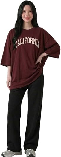 DIAZ Women Oversized T-Shirt and Lower Set TrackSuit for Women | Oversize Baggy Loose Fit T-Shirt with Joggers Track Pants...