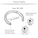 AVYRING 16G 8mm Daith Rook Earrings Stainless Steel with Crystal Ball Cartilage Helix Piercing Rings Septum Rings Eyebrow Jewelry Silver