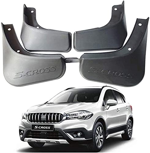 Voiture Garde-Boue Car Custom Avant et Arrière Fender Splash Guard pour Suzuki SX4 S-Cross 2013-2020 Dédié Bavettes Anti-Éclaboussures Couvre kit Auto Accessoires,4 pièces Cover