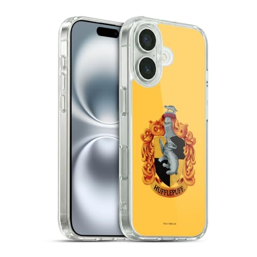 Image of Head Case Designs Officially Licensed Harry Potter Hufflepuff Crest Chamber Of Secrets I Gel Case [Military Grade Protection] Compatible with Apple iPhone 16 and Compatible with MagSafe