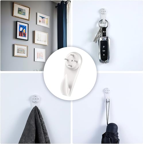 Image of 50 PCS 1.2In Large Invisible Nail Hangers,Powerful Drywall Picture Hooks to Stucco Without Drilling Cinder Block Wall Hangers Fasteners Traceless Hardwall Hangers with Hook Handrail