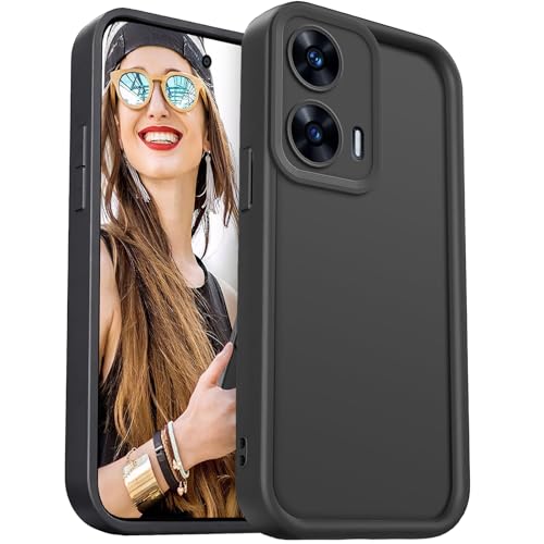 DESSEN Cover per Motorola Moto G85 5G - Silicone Custodia Antiurto Protezione Fotocamera Case Antishock Morbida TPU Bumper Resistente, Nero