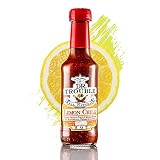 salsa crema de limon para pescado ☞ LOS MEJORES INGREDIENTES 100% NATURALES: salsa picante Dr Trouble infundida con el jugo de limón fresco puro, exprimido de limones cultivados en la naturaleza cultivados en tierras tribales, chiles cultivados y este perfil de sabor meticulosamente elaborado calificado por el equipo, lo que significa que nuestras botellas de salsa picante no contienen azúcar, sin vinagre, colorantes añadidos conservantes. Esto significa que es bajo en calorías, apto para veganos y sin gluten.