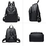 Sac à dos en cuir Purse pour femmes - MYHOZEE Petits sacs à dos noirs Causal School Bookage for Travel Work
